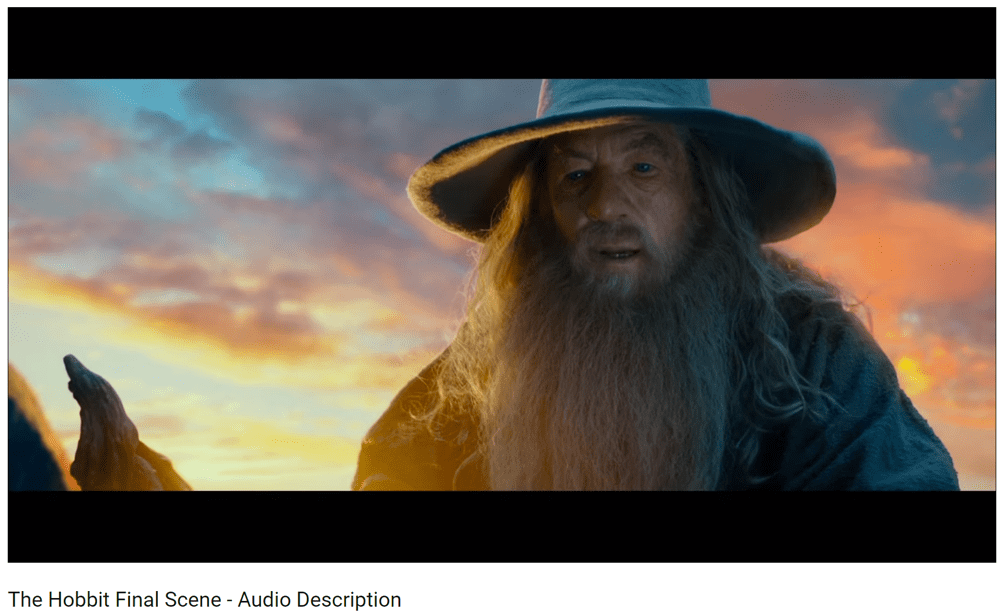 ตัวอย่างการทำเสียงบรรยายภาพ Audio Description (AD) ภาพยนตร์เรื่อง Hobbit